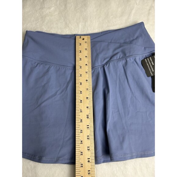 NWT 90 Degree Reflex Tennis Skirt  Blue Patterns Ruffle Back Skort Sz XL New - Picture 6 of 10